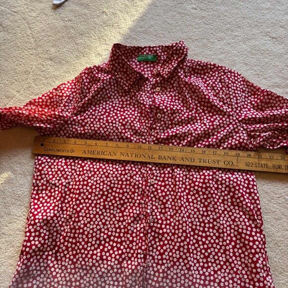 United Colors Of Benetton Red polka Dot blouse - Picture 7 of 8